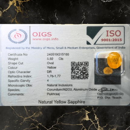 Pukhraj Yellow Sapphire